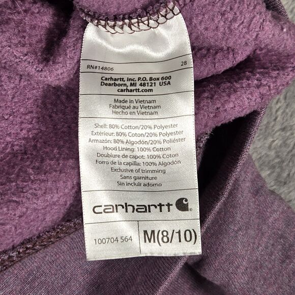 Carhartt Women's Size Medium Clarksburg Full-zip Embroidered Graphic Hoodie - Picture 11 of 11